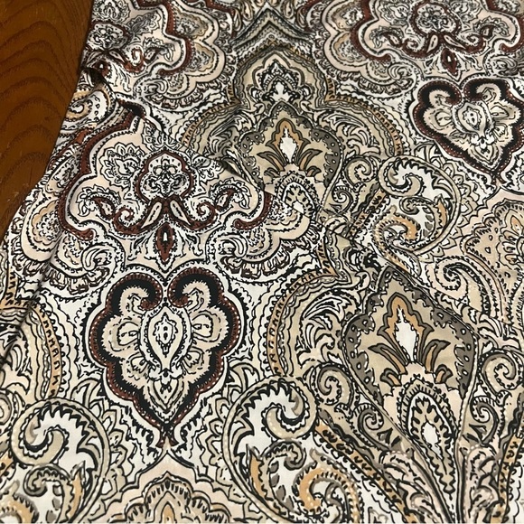 Cocomo Woman Paisley Print Tulip Split Hem Short Sleeve Tunic Top Sz 2X Stretchy - Picture 10 of 15